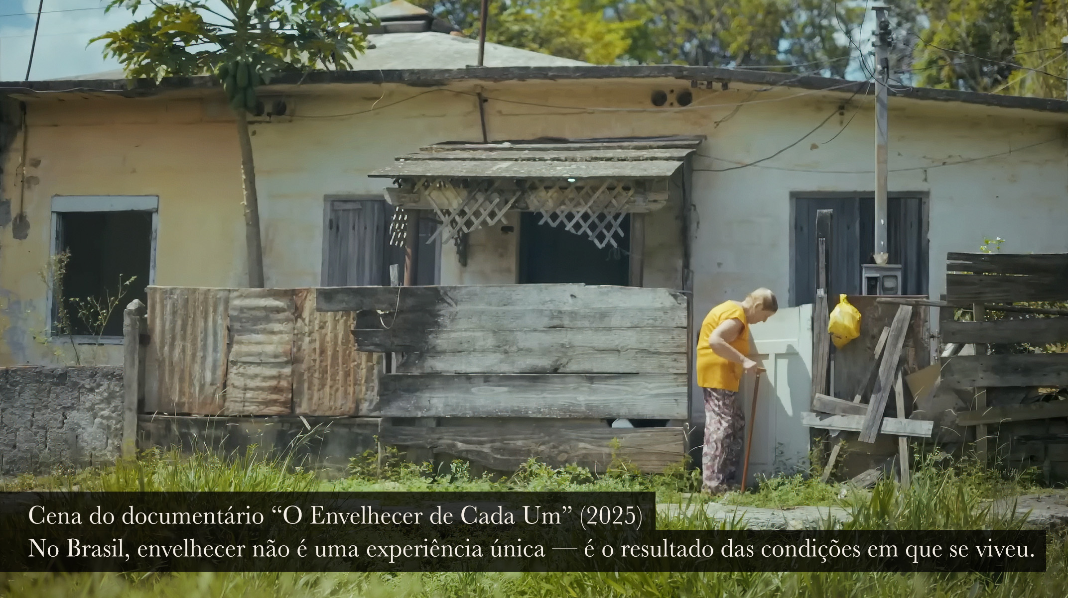 Imagem do documentário O Envelhecer de Cada Um, 2025