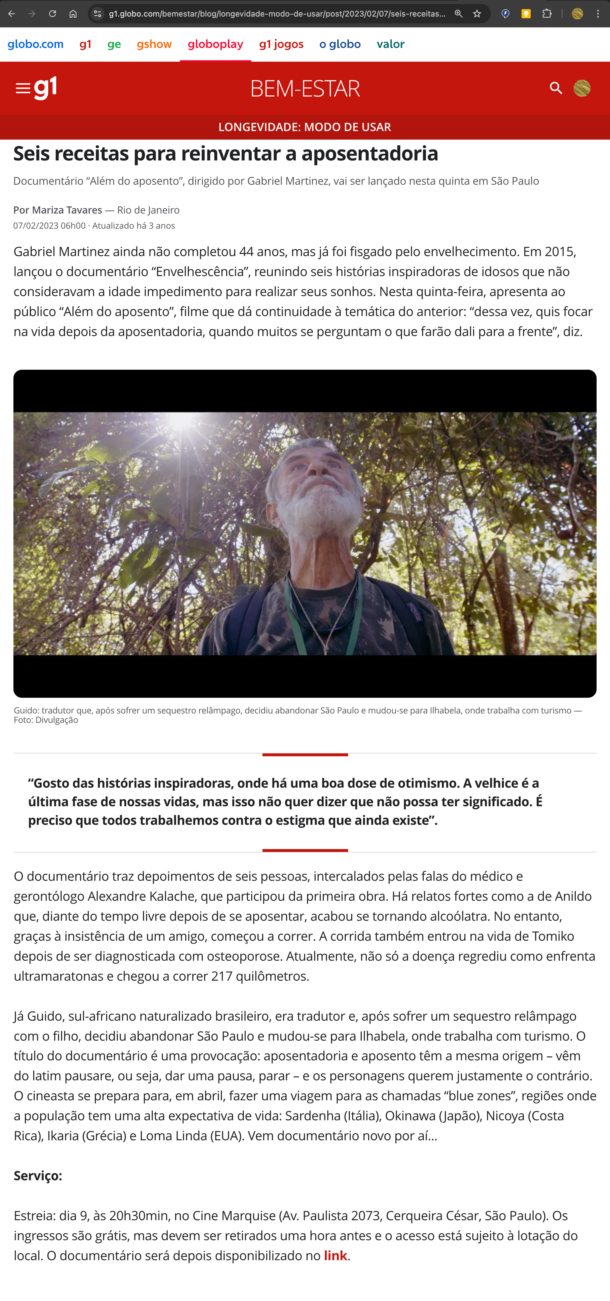 G1 Além do Aposento